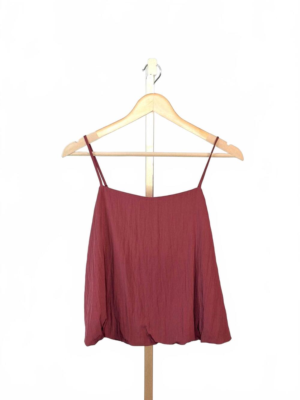 NEW NAKED ZEBRA women's billow cami top in marsala